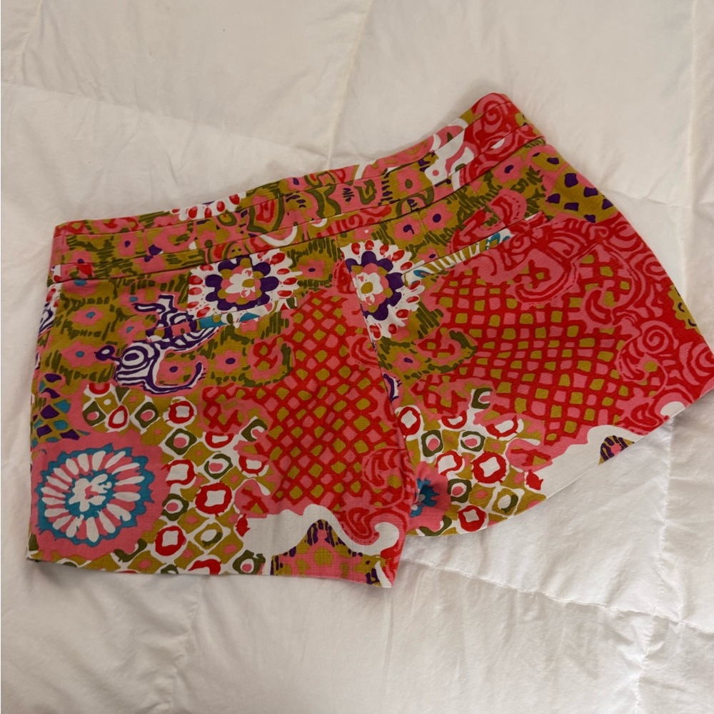 Vibrant Pink Patterned Women’s Shorts